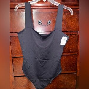 Women’s Abercrombie The Soft A&F Collection Black Tank Bodysuit